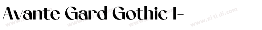 Avante Gard Gothic I字体转换